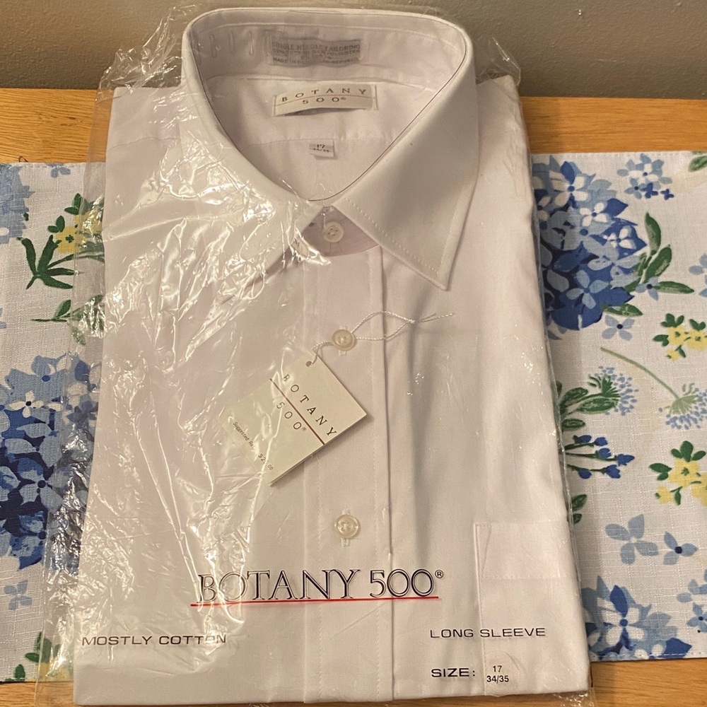 Men's White Long Sleeve Shirt